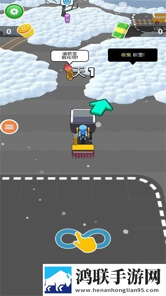 雪地挖掘机救援行动