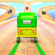 三轮奥拓坡道竞赛(Tuk Tuk Rickshaw 3D Stunt: Free Stunt Games 2021)